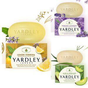 Yardley London Assorted Soaps - Aloe, Lavender, Lemon- Pack of 3